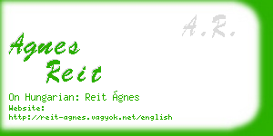 agnes reit business card